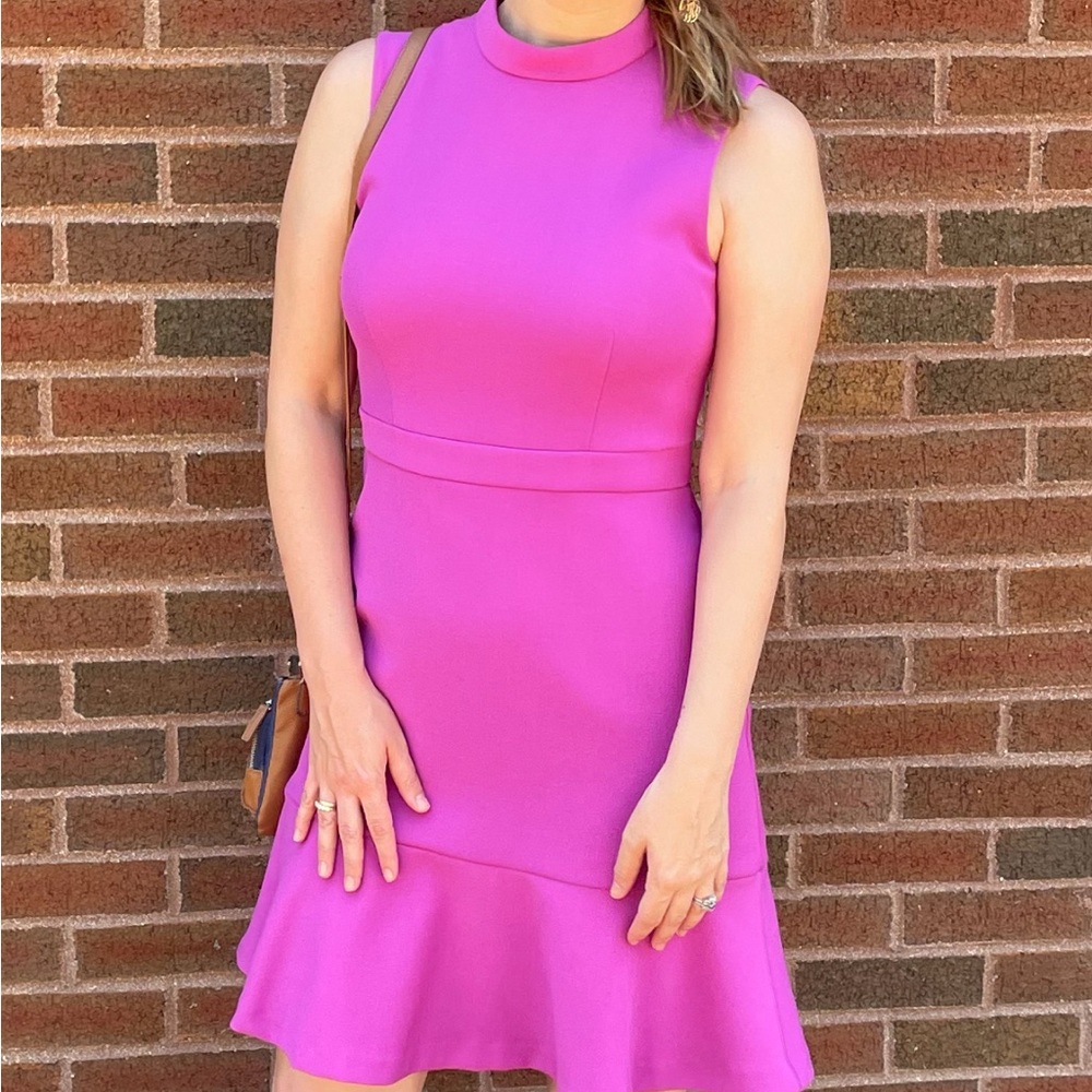 Ann Taylor Sleeveless Fuchsia  Dress, sz 6